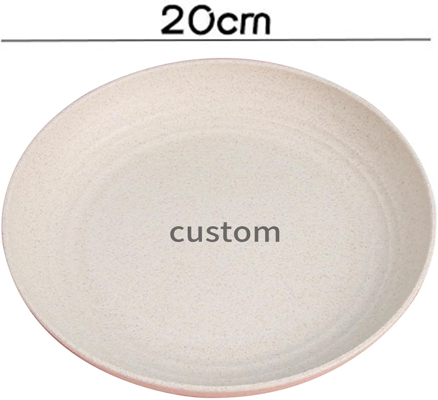 TULTU Vajilla de melamina blanca apta para lavavajillas, platos personalizados irrompibles hechos de cerámica de imitación, regalo para cocina con