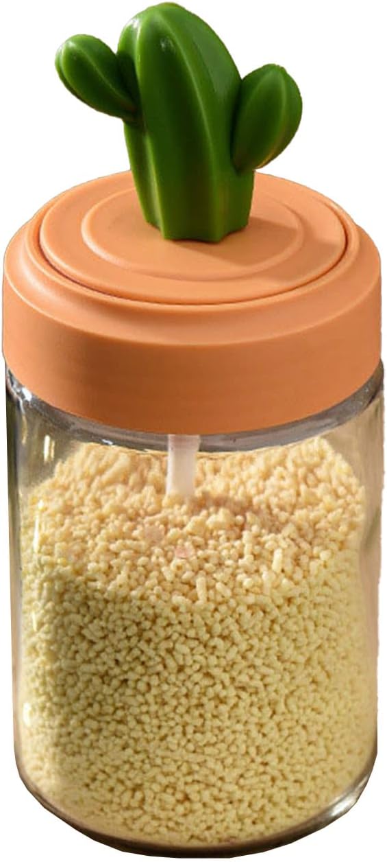Tarros de especias con cucharas, bonitos tarros de especias de vidrio, juego de caja de condimentos de cocina, recipiente pequeño para polvo con