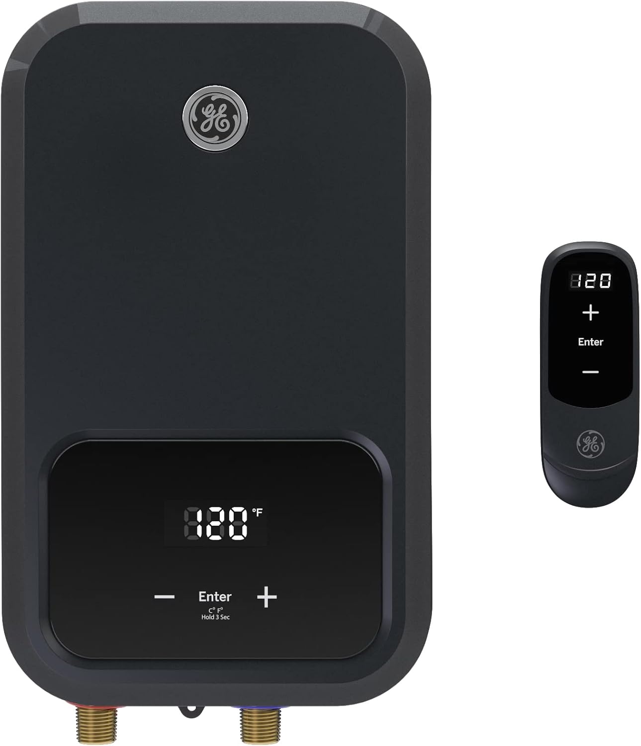 GE APPLIANCES – Calentador de agua sin tanque de 14.6 kW 240 V  Calentador de agua eléctrico con control digital de temperatura  14600 vatios  2.9