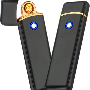 Encendedor electrónico, encendedor inteligente recargable por USB, encendedor eléctrico fresco, portátil, de doble cara, resistente al viento, sin Encendedor electrónico, encendedor inteligente recargable por USB, encendedor eléctrico fresco, portátil, de doble cara, resistente al viento, sin
