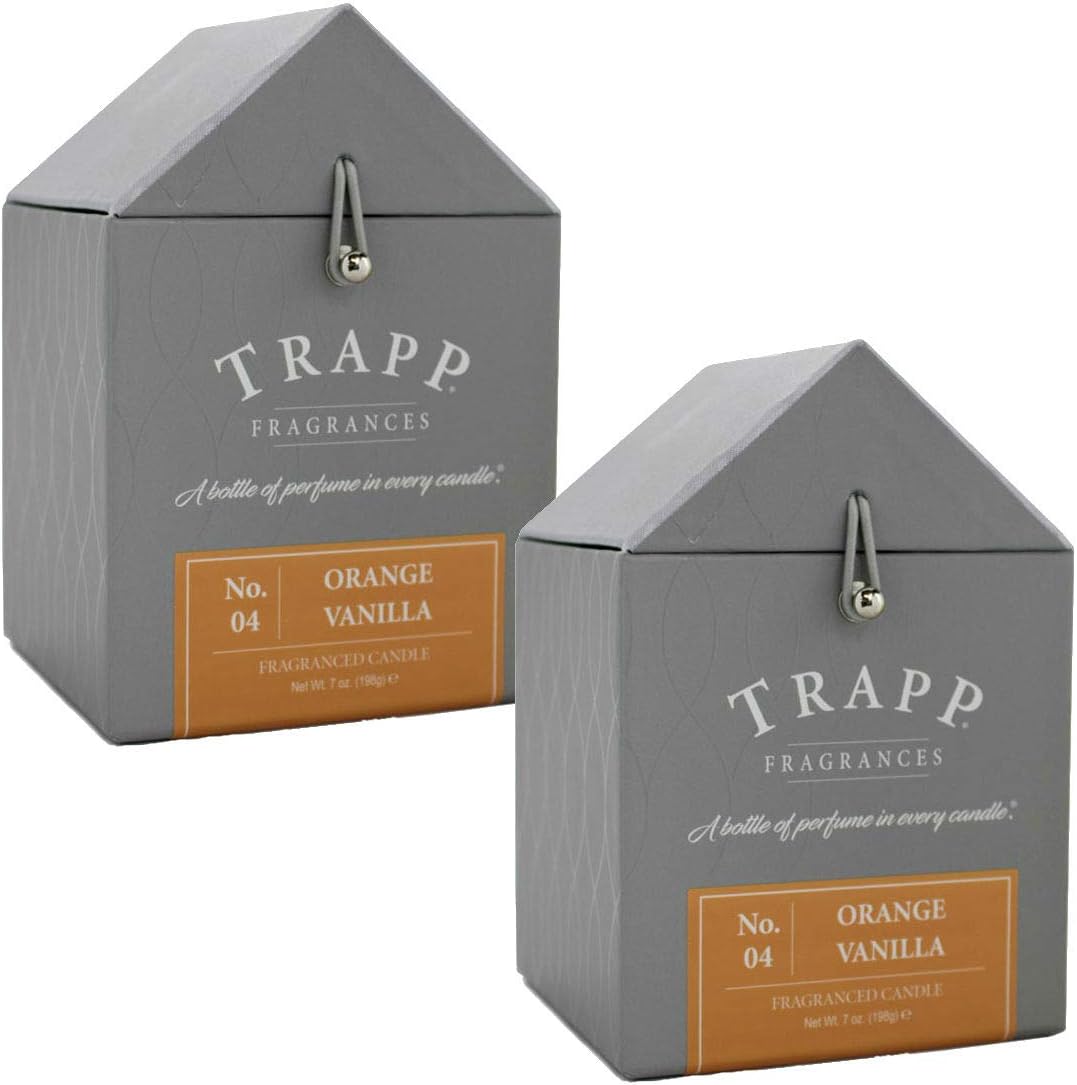 Trapp Signature Home Collection No.4 – Vela perfumada de vainilla naranja de 7 onzas, juego de 2