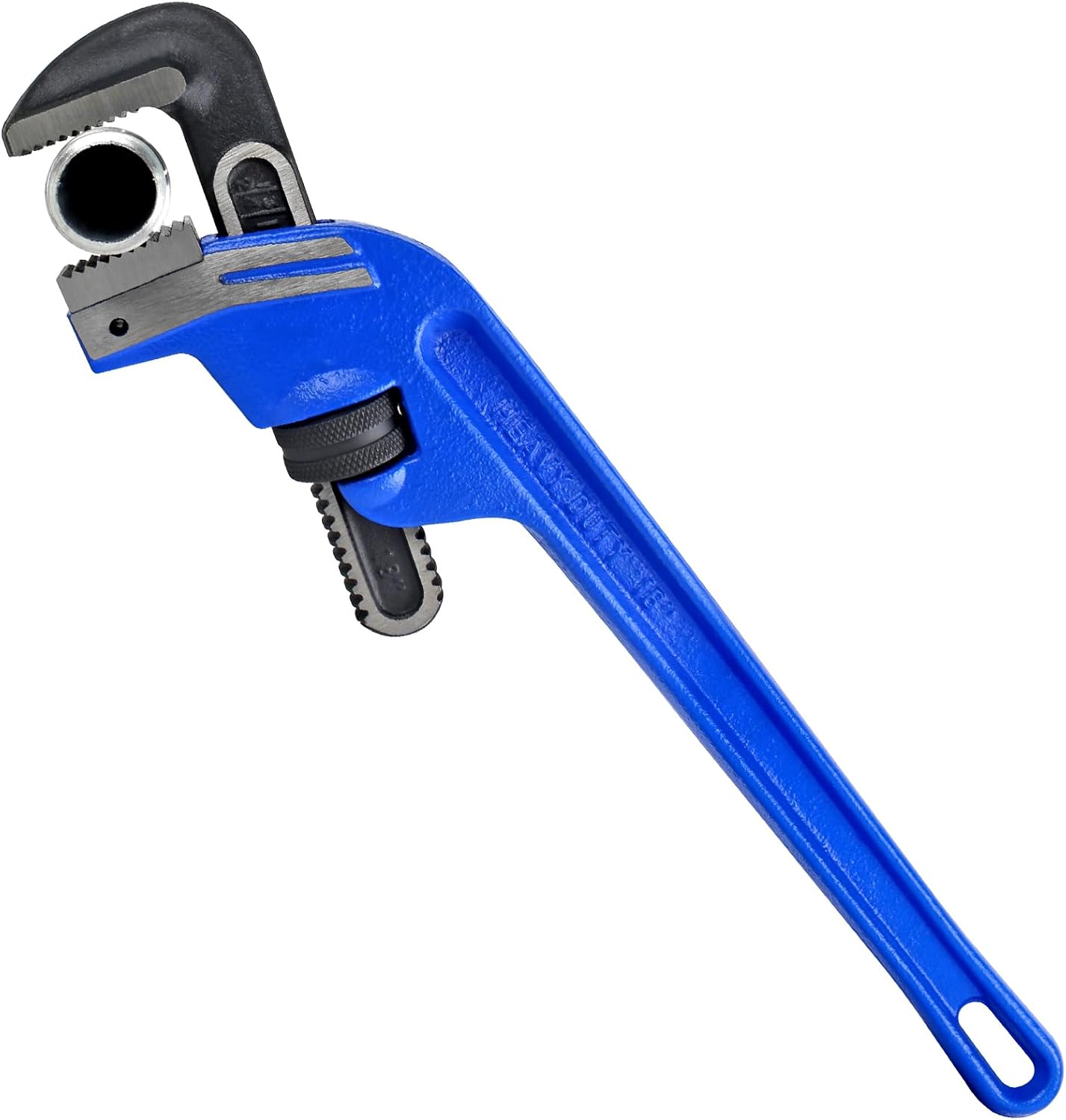 Llave de tubo de extremo de 18 pulgadas, apertura de mandíbula ajustable de 3.25 pulgadas3.268 in, llave de plomería con mango de desplazamiento de