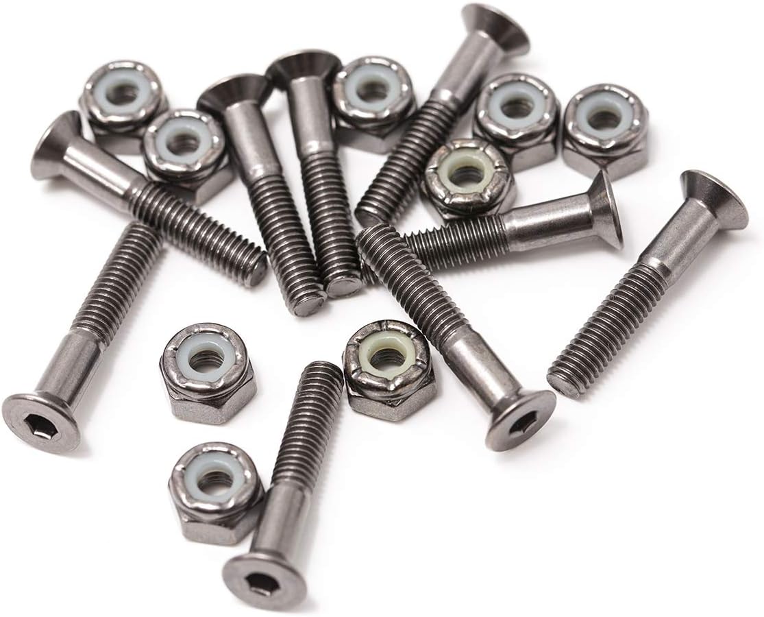 ELOS Kit de hardware para monopatín – Accesorios de montaje para camiones, rodamientos de patineta 608, bujes de monopatín, pivote, tuercas de