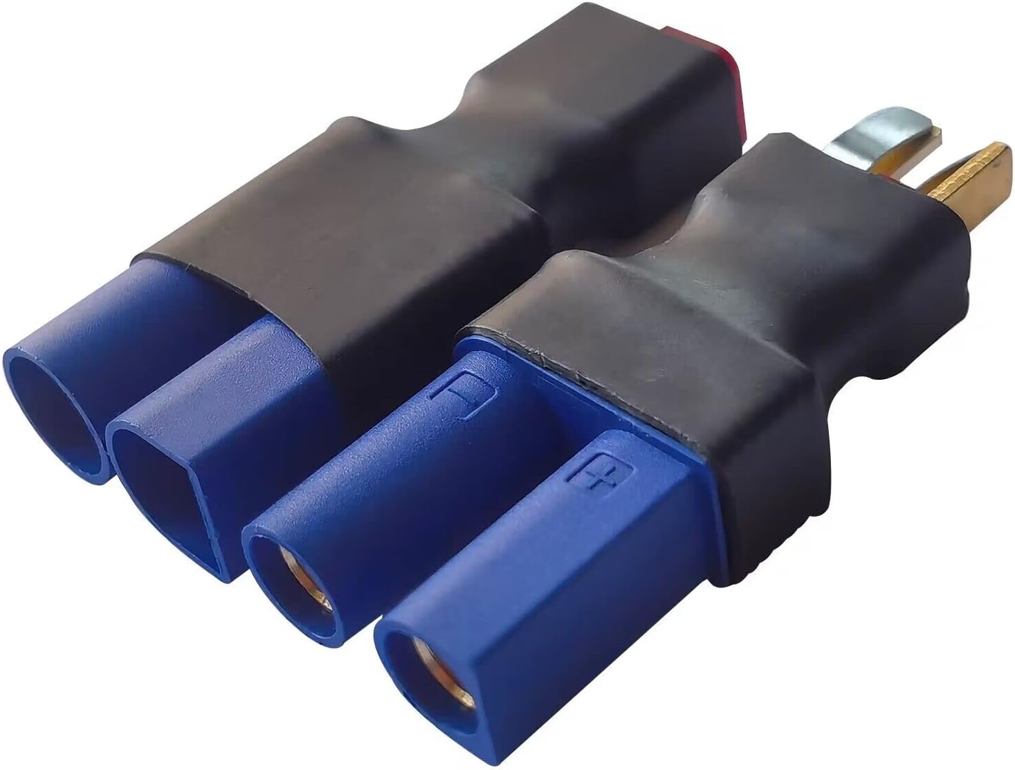 2 pares EC5 a T-Plug Deans estilo macho hembra RC adaptador EC5 macho a T enchufe hembra, EC5 hembra a T-Plug macho compatible con Arrma E-flite