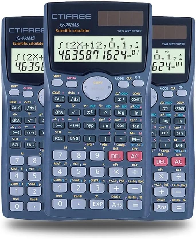 CTIFREE Calculadora científica FX-991MS College Middle School Matemáticas 401 Función Calculadora Cientifica Calculadora científica de doble potencia