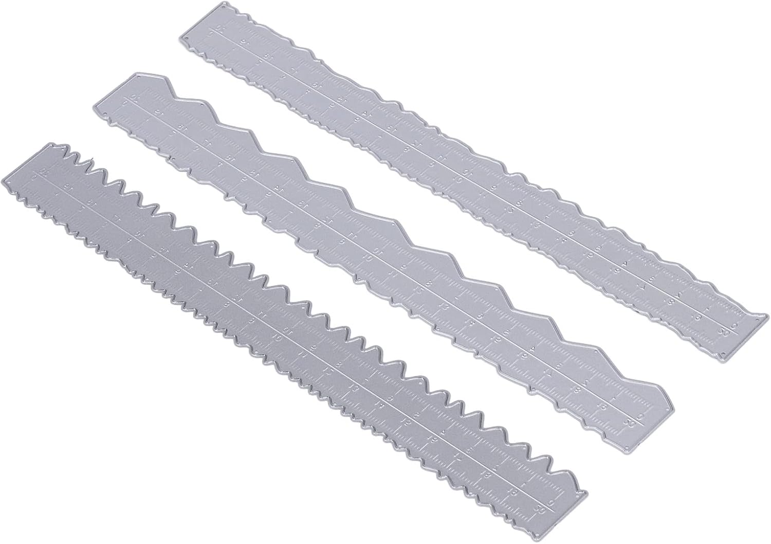 TOPINCN 3 unids Deckle Edge Ruler Paper Tearing Ruler Craft Ruler Paper Ripper Tool Deckled Edge Cortador de papel Herramienta ligera para hacer
