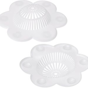 uxcell Colador para fregadero de cocina, tapón de eliminación de fregadero de silicona, colador de pelo flexible, color blanco, 2 unidades uxcell Colador para fregadero de cocina, tapón de eliminación de fregadero de silicona, colador de pelo flexible, color blanco, 2 unidades