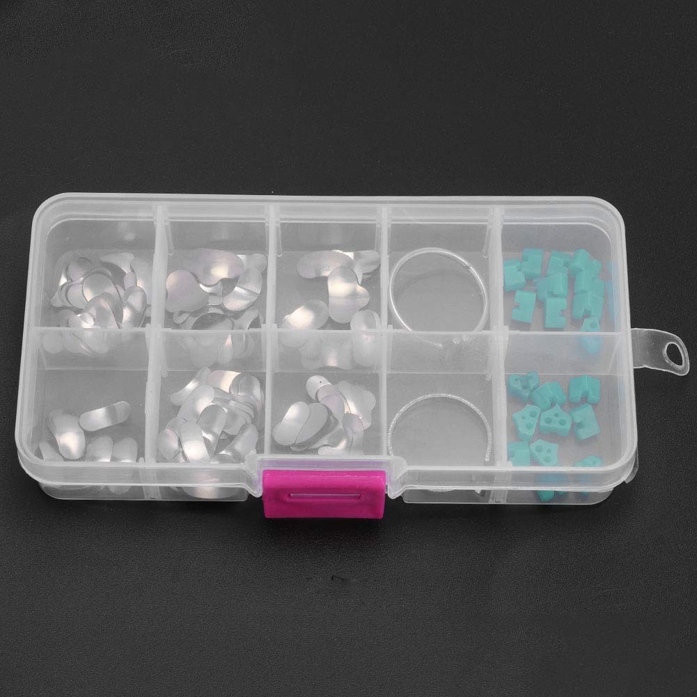 Seccional dental, 100 piezas coronas contorneadas matrices metálicas bandas de repuesto de matriz combinada abrazadera suministros de ortodoncia kit