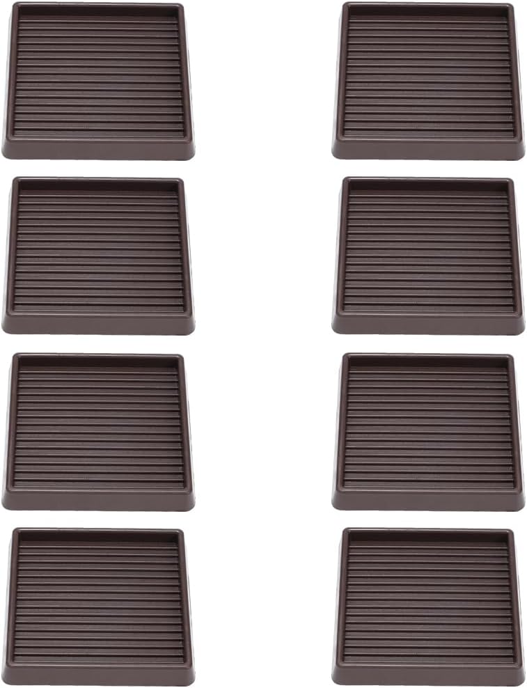Copas cuadradas de goma para muebles de 4 x 4, almohadillas antideslizantes para muebles, tapones de cama con agarre, protegen cualquier suelo