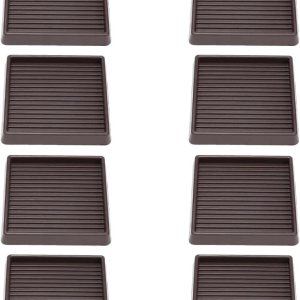 Copas cuadradas de goma para muebles de 4 x 4, almohadillas antideslizantes para muebles, tapones de cama con agarre, protegen cualquier suelo Copas cuadradas de goma para muebles de 4 x 4, almohadillas antideslizantes para muebles, tapones de cama con agarre, protegen cualquier suelo