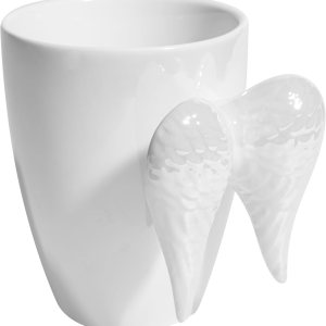 White Angel Wings – Taza de cerámica con asa en forma de alas de ángel, té aziraphale, bebidas calientes, hogar, cocina, oficina, 13.5 onzas White Angel Wings – Taza de cerámica con asa en forma de alas de ángel, té aziraphale, bebidas calientes, hogar, cocina, oficina, 13.5 onzas