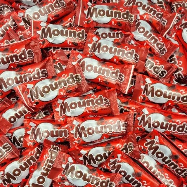 Mounds Chocolate oscuro y coco  Caramelos a granel  Bolsa de 5 libras aproximadamente 130 montículos de caramelo  Caramelo de chocolate, caramelo de