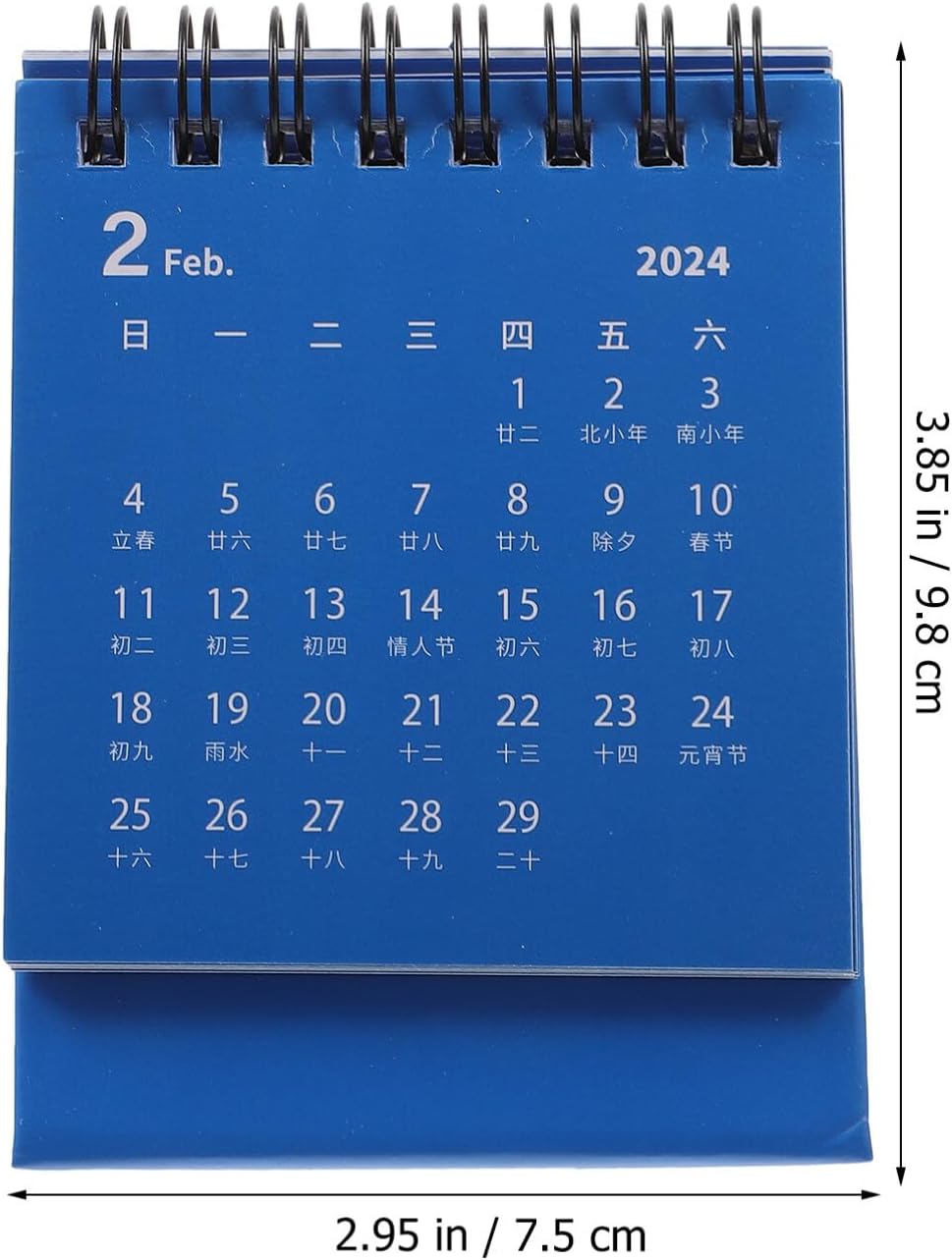 Gadpiparty Calendario de escritorio en miniatura 2024 portátil, mini calendario de mesa de septiembre de 2023 a diciembre de 2024, 16 meses,