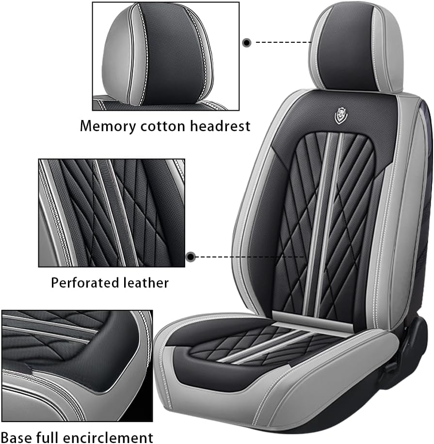 Funda de asiento de automóvil para Mazda CX-90 2024, 2 asientos, de piel napa, impermeable, antideslizante, compatible con bolsa de aire, fácil de