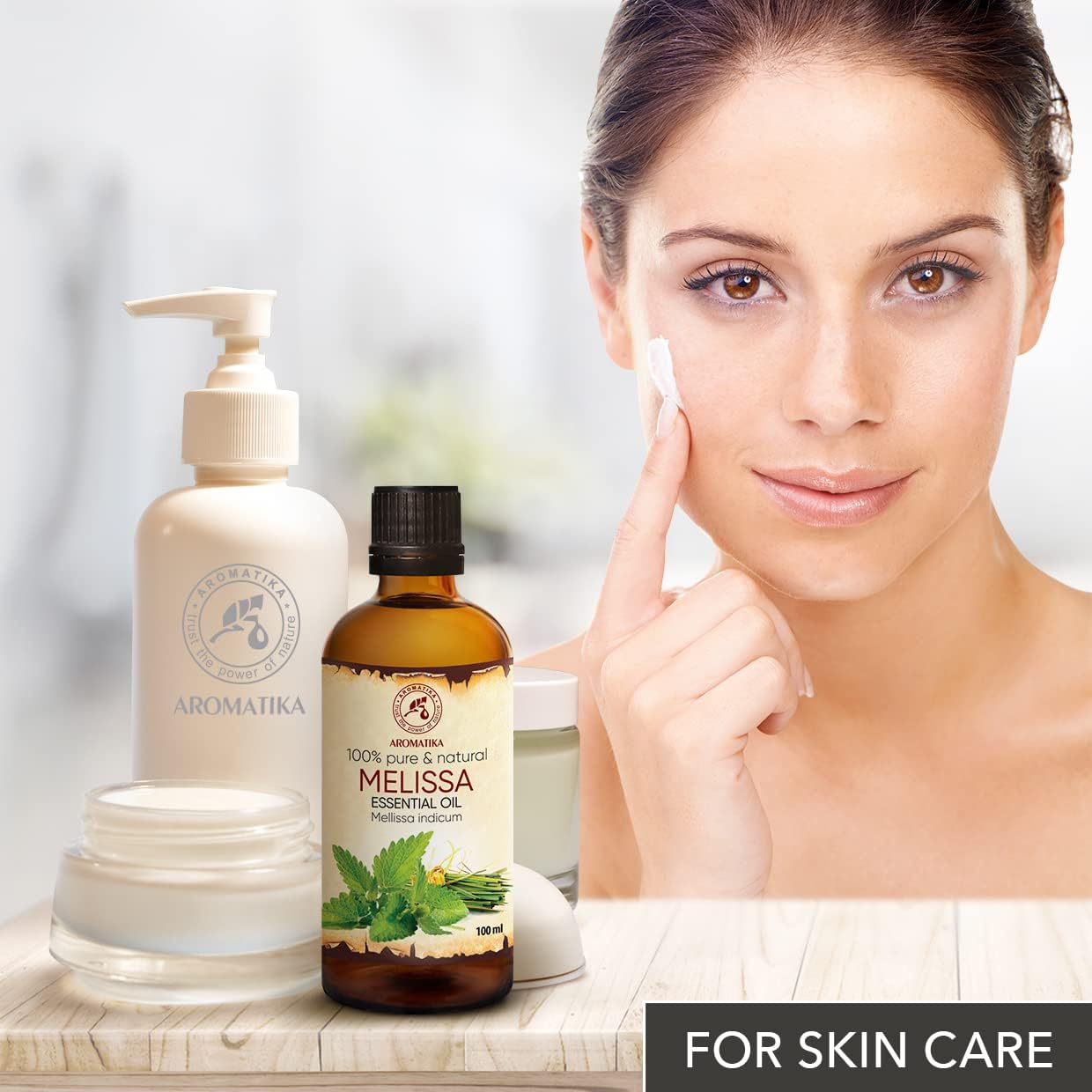 Melissa – Aceite esencial de Melissa de 3.4 onzas líquidas – Melissa Indicum – Aromaterapia – Homefragrance – Aceite puro de melisa para el cuidado