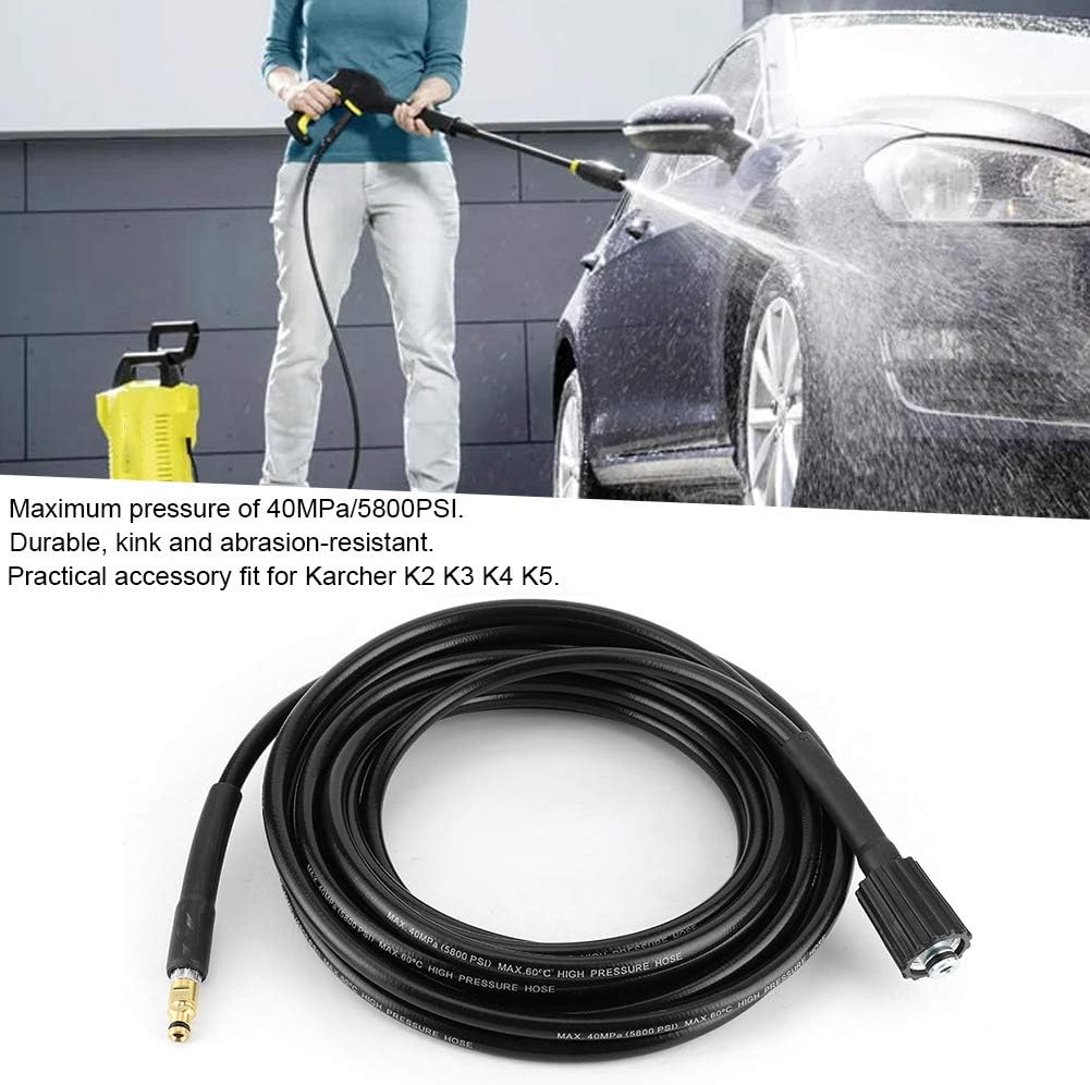 Manguera de lavado de alta presión, manguera de lavado automático de 40 MPa5800PSI, manguera limpia de agua para limpieza de automóvil para Karcher