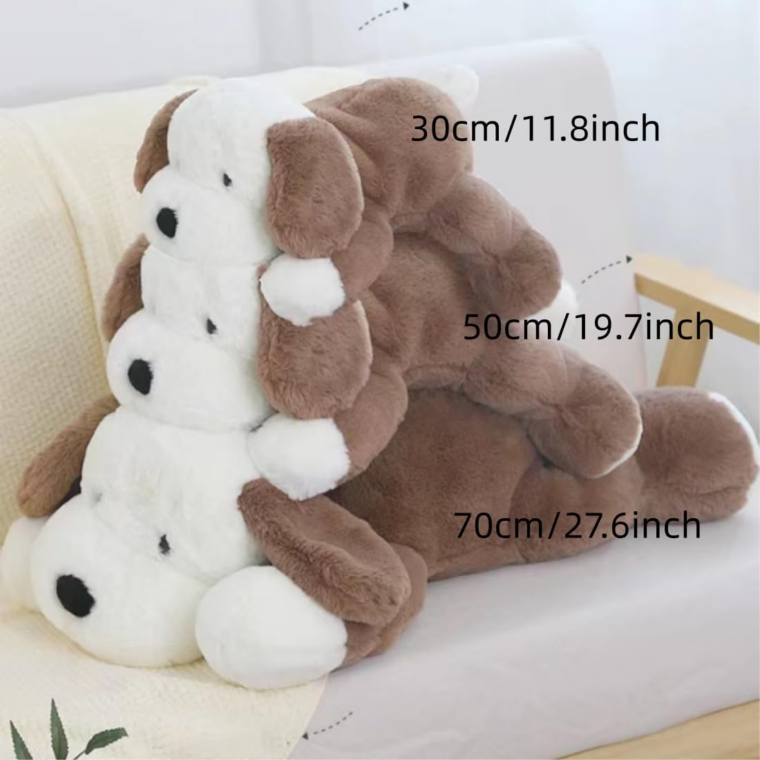 Cachorro de peluche de animal de peluche lindo perro de peluche (19.7 in19.7 pulgadas, gris)
