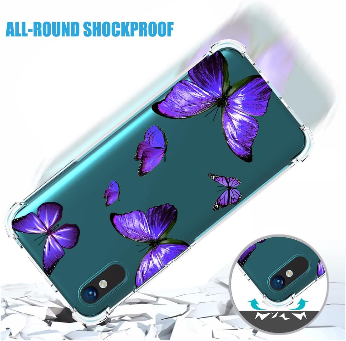 Bohefo Funda transparente compatible con Redmi 9A M2006C3LGRedmi 9i M2006C3LII para niñas y mujeres, bonita funda protectora de TPU suave a prueba