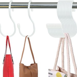 BCISIWOS Ganchos para colgar bolsos para armario, paquete de 12 ganchos para bolsos, diseño único de torsión, ganchos para colgar bolsos, bolsos, BCISIWOS Ganchos para colgar bolsos para armario, paquete de 12 ganchos para bolsos, diseño único de torsión, ganchos para colgar bolsos, bolsos,