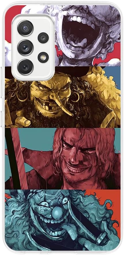 Clear Slim Soft Transparente Durable Caucho Silicona TPU Fundas Fit Funda para Samsung Galaxy A52 5G Sanji Marshall Anime Japón 05