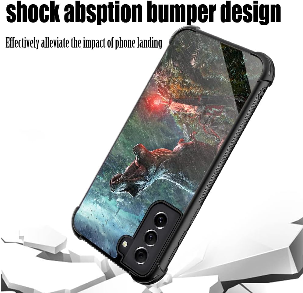 TnXee Funda compatible con Samsung Galaxy S21, Jurassic Dinosaur Galaxy S21 para niños, reforzar las cuatro esquinas, a prueba de golpes,