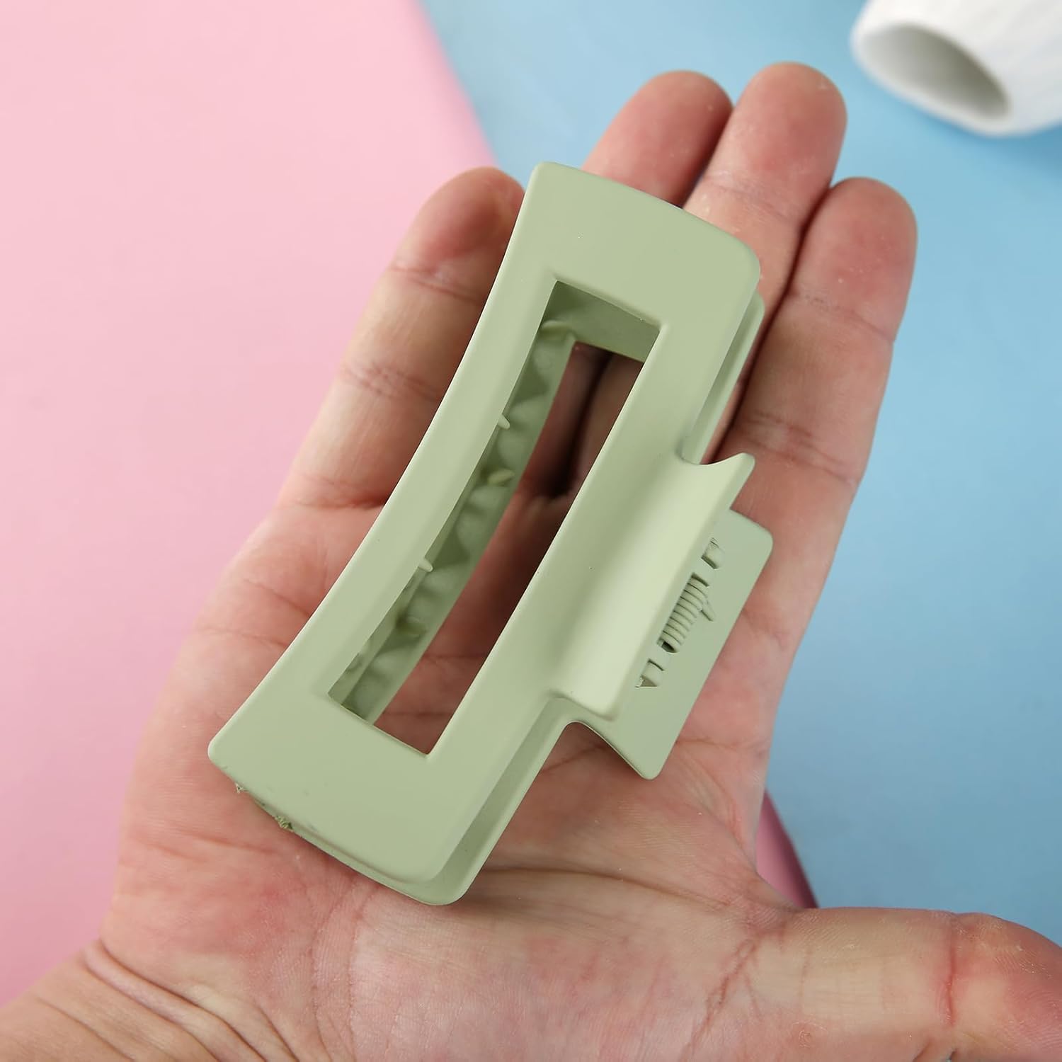 Pinzas para el cabello de garra cuadrada, 6 piezas grandes, mate, pinzas para el cabello para dama de honor, adolescentes, niñas, lindas pinzas para