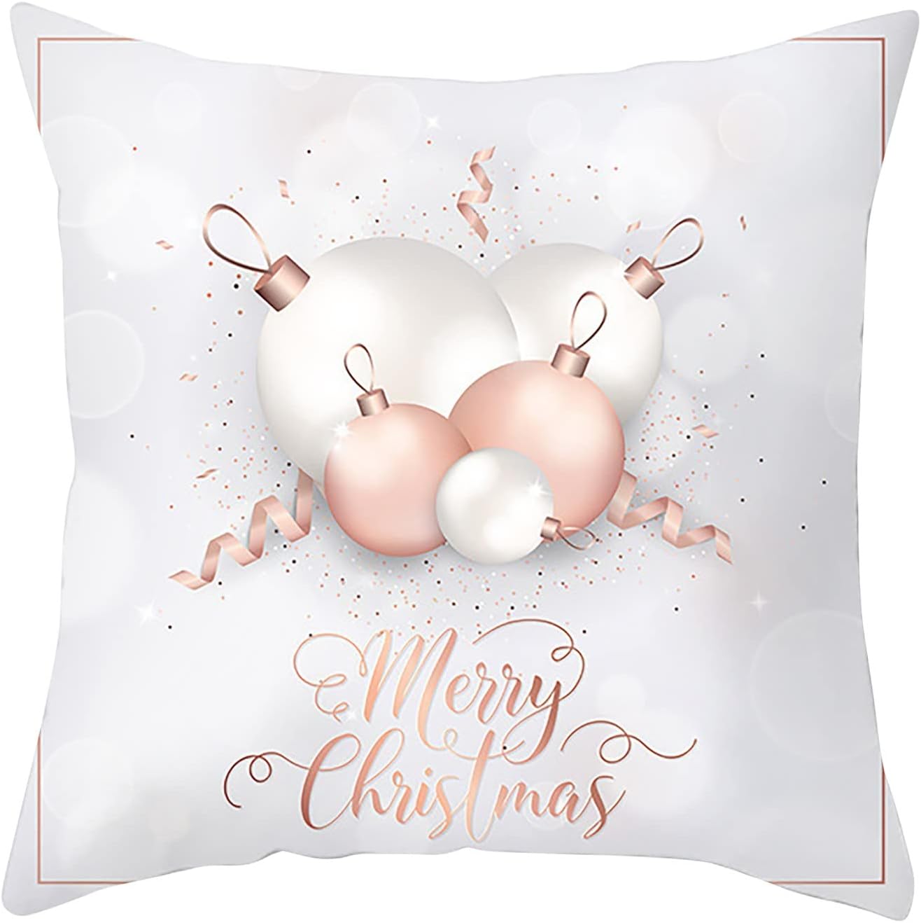 Wtosuhe Juego de 4 fundas de almohada navideñas de 18 x 18 pulgadas, fundas de almohada decorativas de Navidad de granja, decoración del hogar para