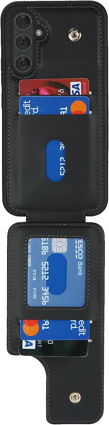 Funda para Samsung Galaxy A54 5G con tarjetero, Galaxy A54 5G Funda tipo cartera para mujer, tarjetero de crédito, soporte de anillo, fundas tipo