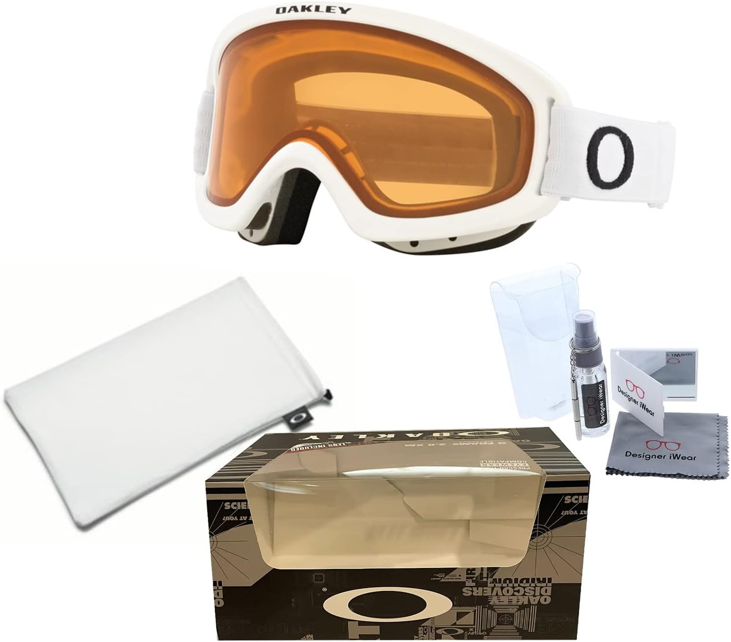 Oakley O-Frame 2.0 PRO ML S – Gafas de esquí para hombre y mujer, OO7124, OO7125, OO7126 + paquete con kit de gafas de diseñador iWear