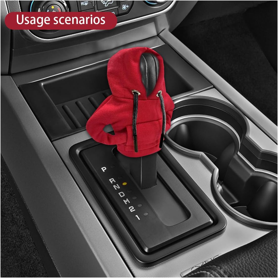 Sudadera con capucha para palanca de cambios de automóvil, cubierta de perilla de palanca de cambios de moda, mini sudadera con capucha para palanca