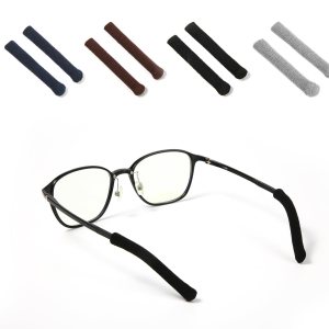 4 pares de puntas de patillas para gafas, antideslizantes, almohadillas de punto suave para lentes de sol, lentes de lectura (negro, gris, marrón + 4 pares de puntas de patillas para gafas, antideslizantes, almohadillas de punto suave para lentes de sol, lentes de lectura (negro, gris, marrón +