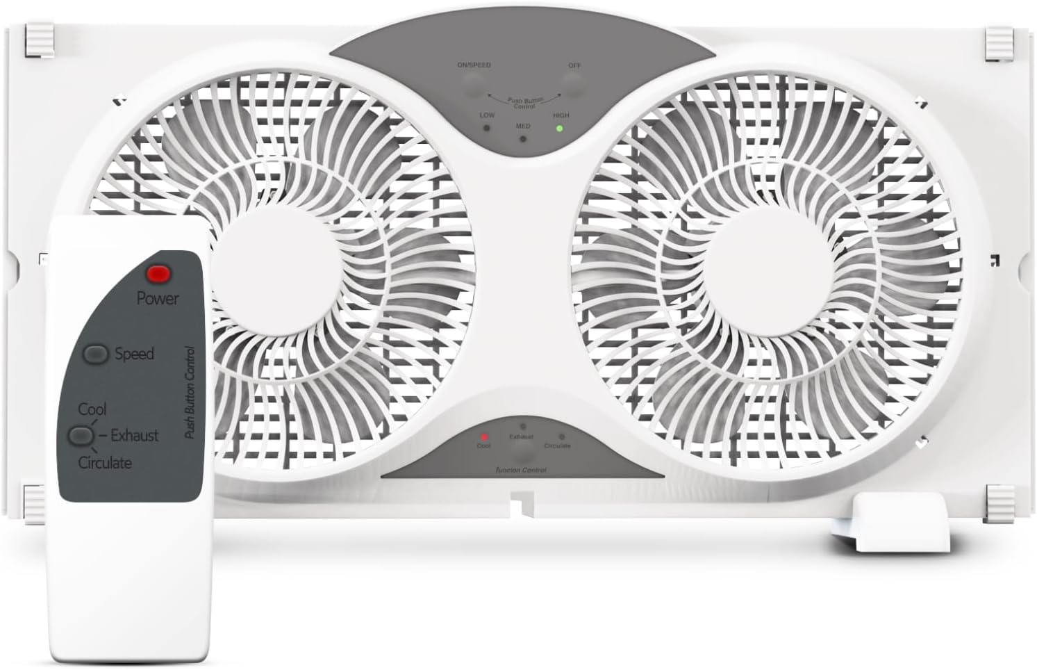 Craig Ventilador reversible de doble ventana con control remoto