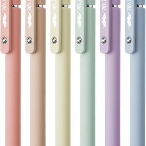 Mr. Pen – Bolígrafos de gel retráctiles, paquete de 6, barriles pastel, bolígrafos de gel negros, de secado rápido, bolígrafos de gel de punta fina Mr. Pen – Bolígrafos de gel retráctiles, paquete de 6, barriles pastel, bolígrafos de gel negros, de secado rápido, bolígrafos de gel de punta fina