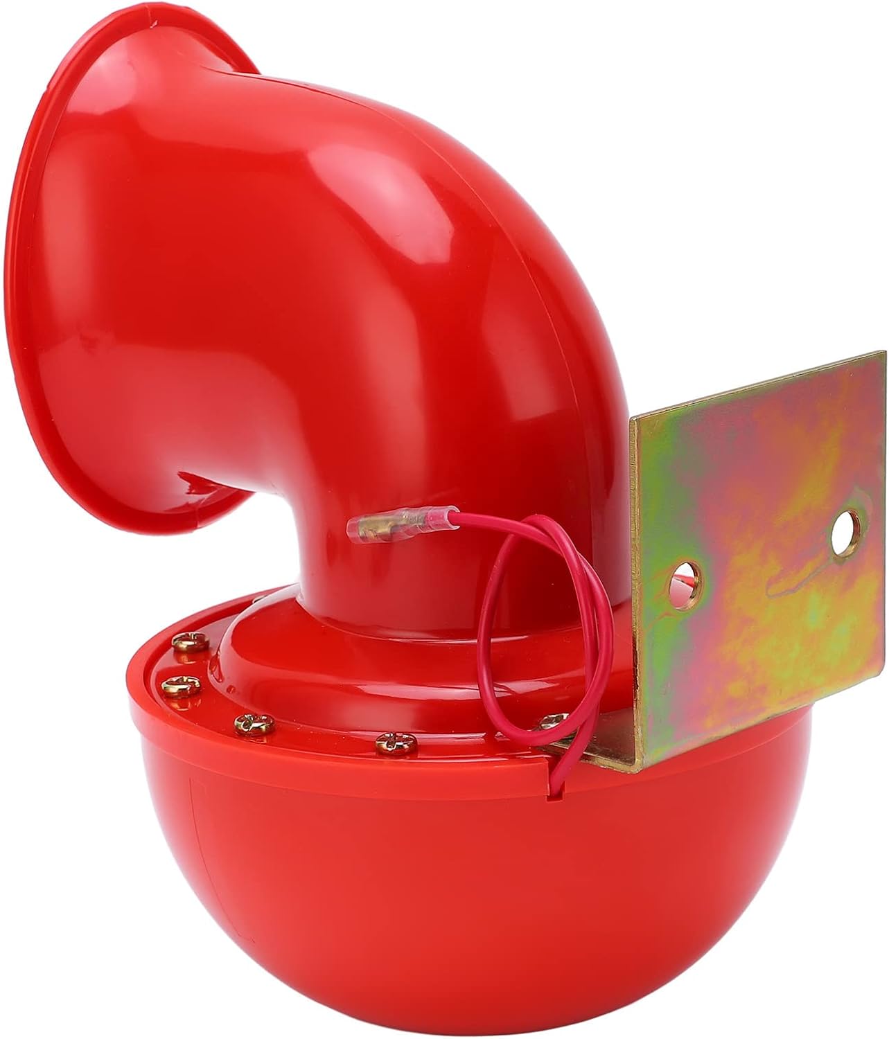 Bocina de coche, 12 V 150 db, bocina de aire roja, cuerno de toro eléctrico, bocina de metal con sonido de vaca para camión, tren, barco,