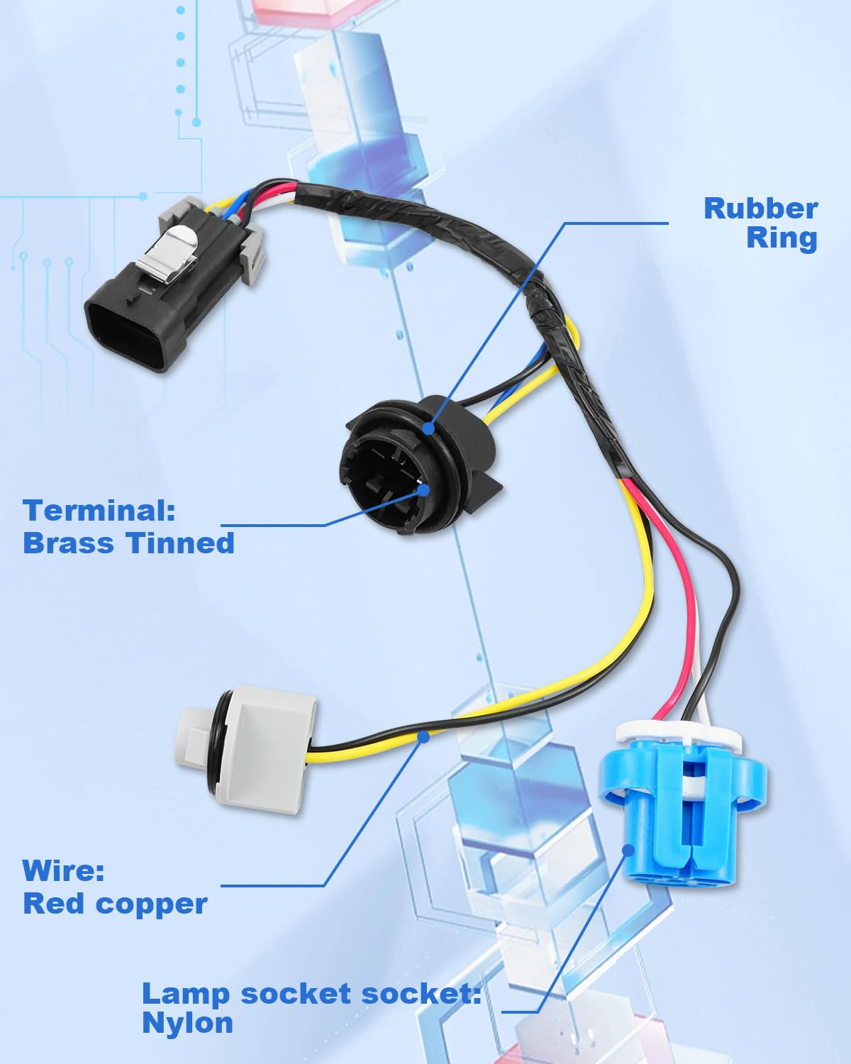 Arnés de cables de faros delanteros 645-205 para montaje de faros izquierdo o derecho con enchufe para Chevrolet Cobalt 2005-2008, apto para Pontiac