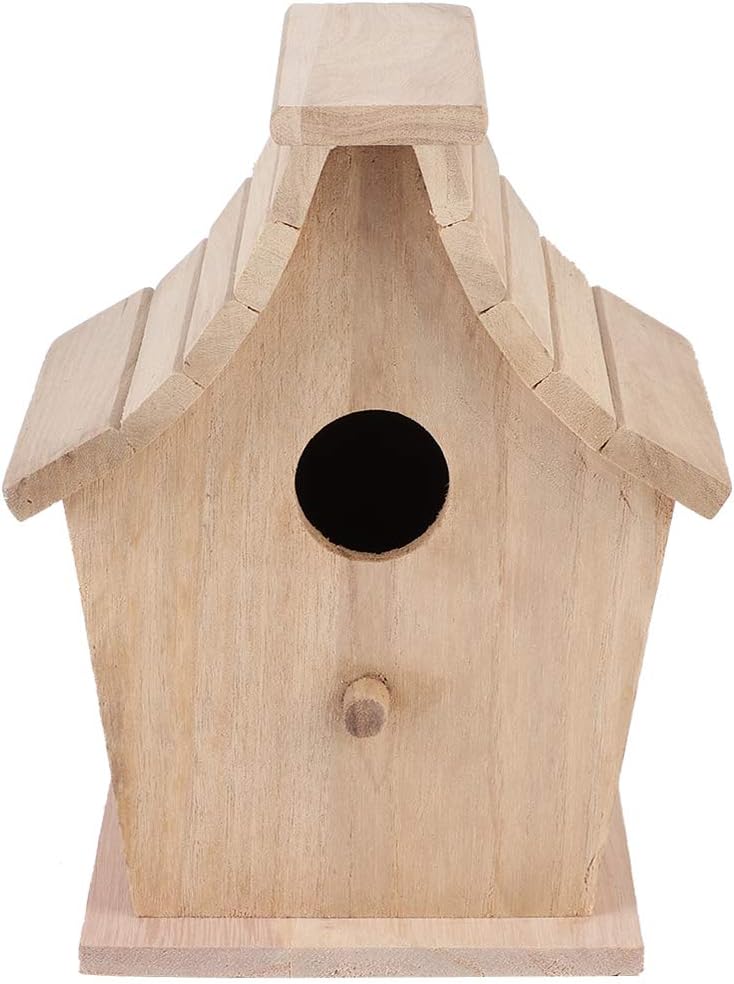 Fydun Wood Bird House Breeding Box Hanging Bird House Pet Supplies for Parrots Budgerigar Small Birds Wood Bird House Breeding for Family