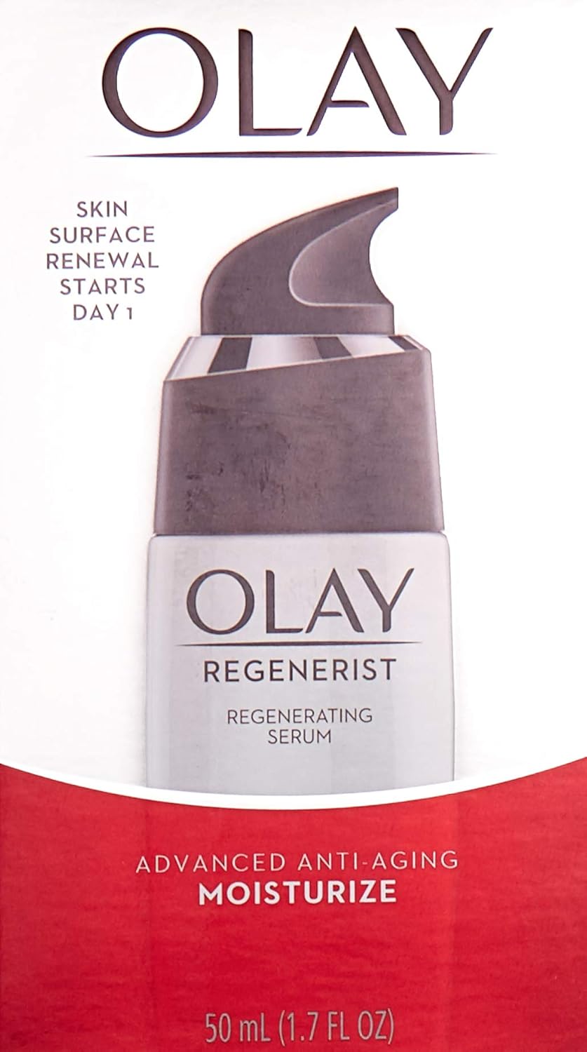 Crema hidratante facial de Olay, Regenerist Light Gel Regenerating Serum con Vitamina E, 1.7 fl oz