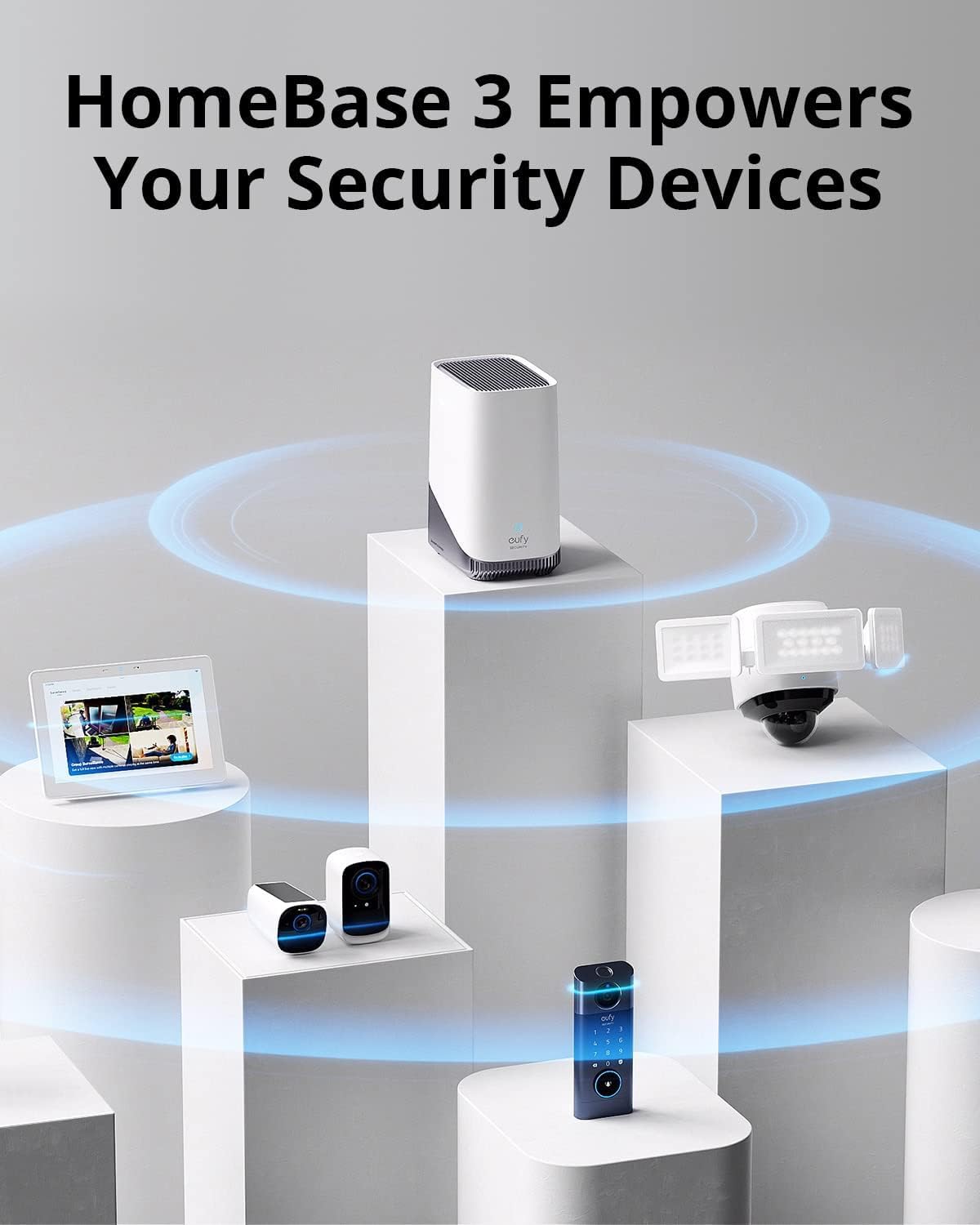 eufy Security SoloCam S340 con HomeBase 3, cámara de seguridad solar, cámara inalámbrica para exteriores, vigilancia de 360, sin puntos ciegos,