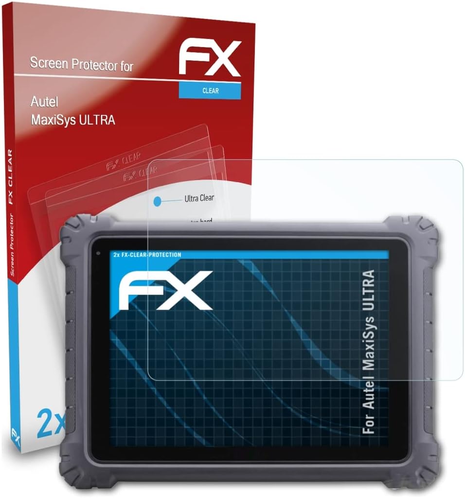 Película protectora de pantalla compatible con Autel MaxiSys Ultra, película protectora FX ultra transparente (2X)