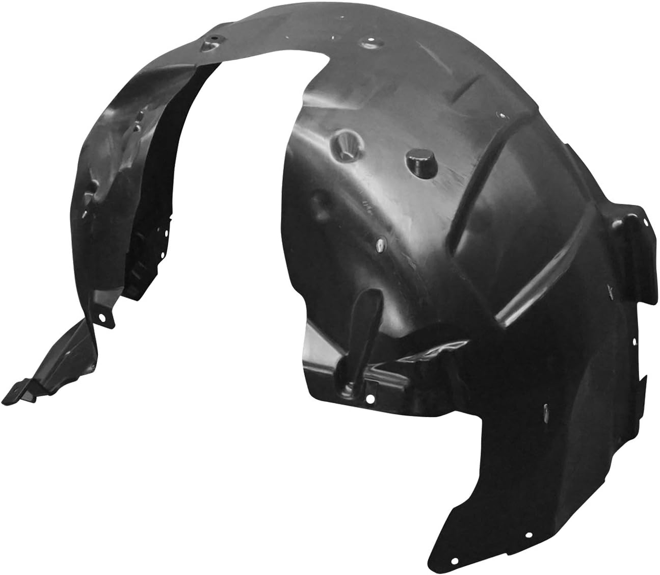 2018-2019 Ford Mustang Front Passenger Side Fender Liner Sin Shelby Sin aislador Paquete Hecho de plástico PP Partslink FO1249189C