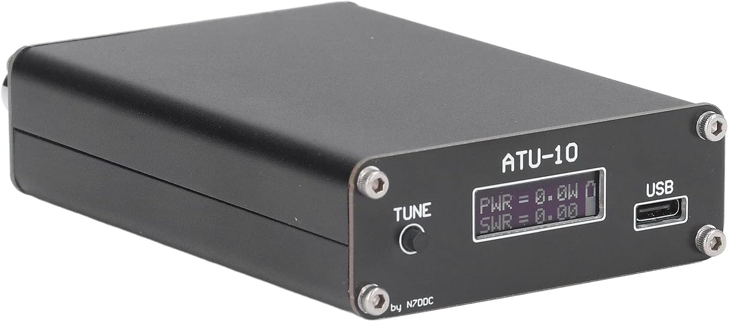 ATU10 QRP Sintonizador automático de antena con conector BNC 0.91 pulgadas Sintonizador de radio con conexión estable