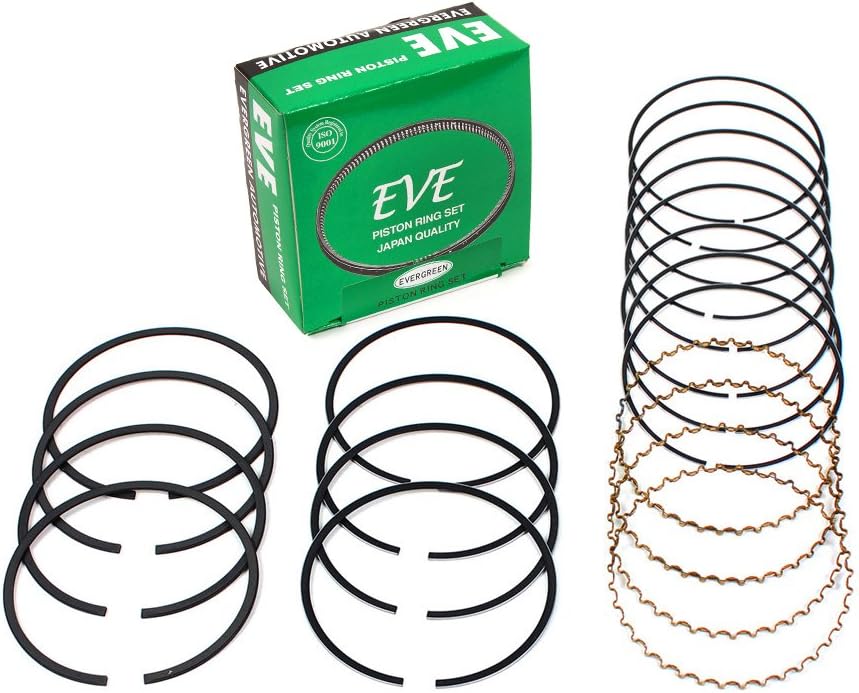 Evergreen RS7005-EVE.STD – Juego de anillos de pistón de motor compatible con Daewoo Nubira Leganza Isuzu Rodeo Amigo SOHC X20SE  X22SE (tamaño