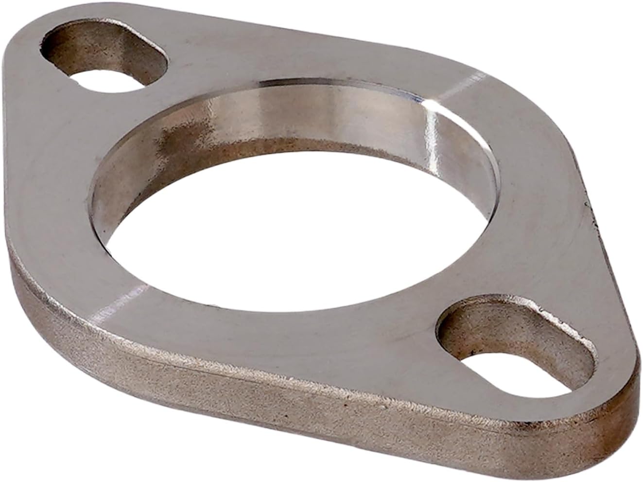 Rwraps Brida y junta de escape de 2 pernos de 2 pulgadas, brida de escape de acero inoxidable con pernos y tuercas de brida