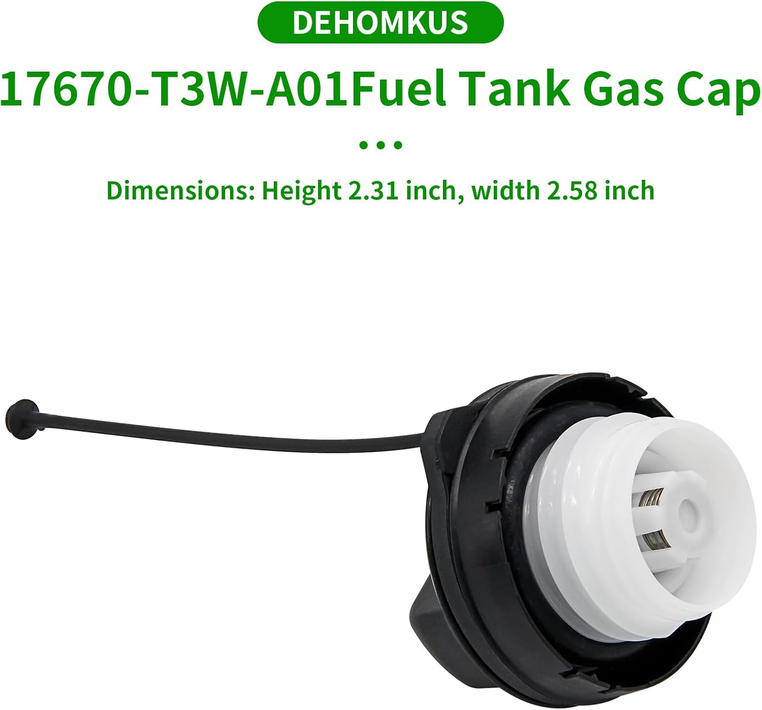 17670-T3W-A01 Reemplazo de la tapa de gasolina del tanque de combustible para Honda Accord 2008-2017, Honda Fit 2009-2013, Honda Fit, 2006-2015