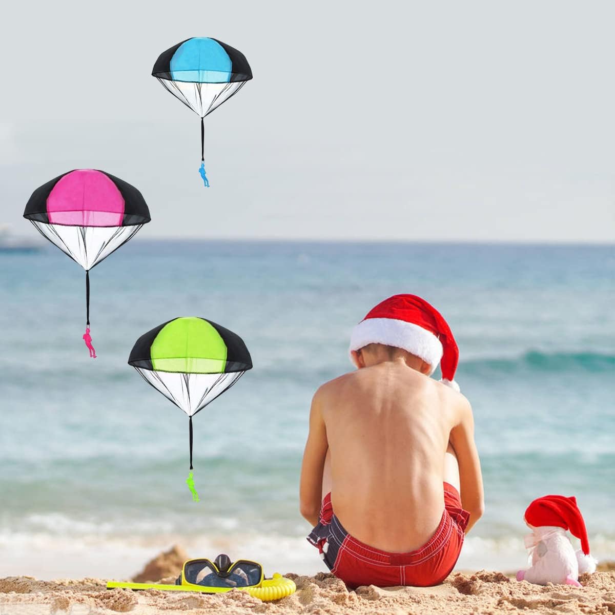 Paquete de 6 juguetes de paracaídas para niños y niñas, regalos de Navidad, regalos de fiesta