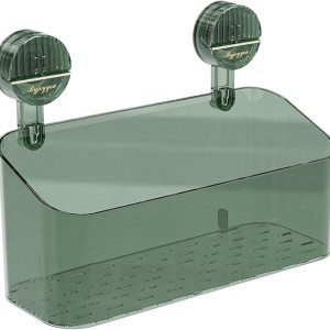 Carrito de ducha extraíble con ventosa fuerte, extraíble de secado rápido, fácil limpieza, drenable, cesta de ducha a prueba de óxido, Atrovirens S Carrito de ducha extraíble con ventosa fuerte, extraíble de secado rápido, fácil limpieza, drenable, cesta de ducha a prueba de óxido, Atrovirens S