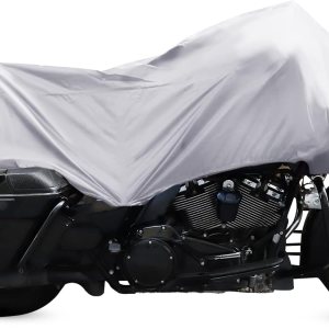 X AUTOHAUX Funda para motocicleta, ligera, media cubierta, impermeable, para exteriores, lluvia, polvo, color plateado, tamaño XL, para la mayoría X AUTOHAUX Funda para motocicleta, ligera, media cubierta, impermeable, para exteriores, lluvia, polvo, color plateado, tamaño XL, para la mayoría