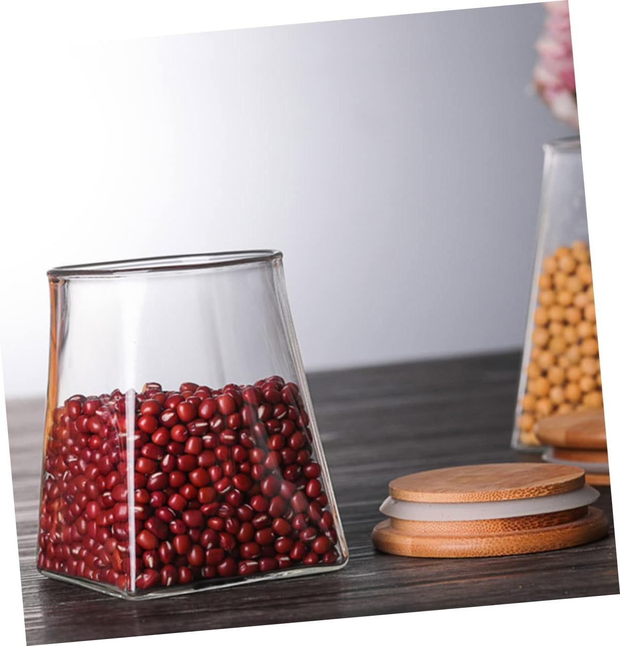 YARNOW Recipientes de alimentos Recipiente de vidrio con tapa Recipiente de sellado de vidrio Contenedores de vidrio Tarros de vidrio con tapas