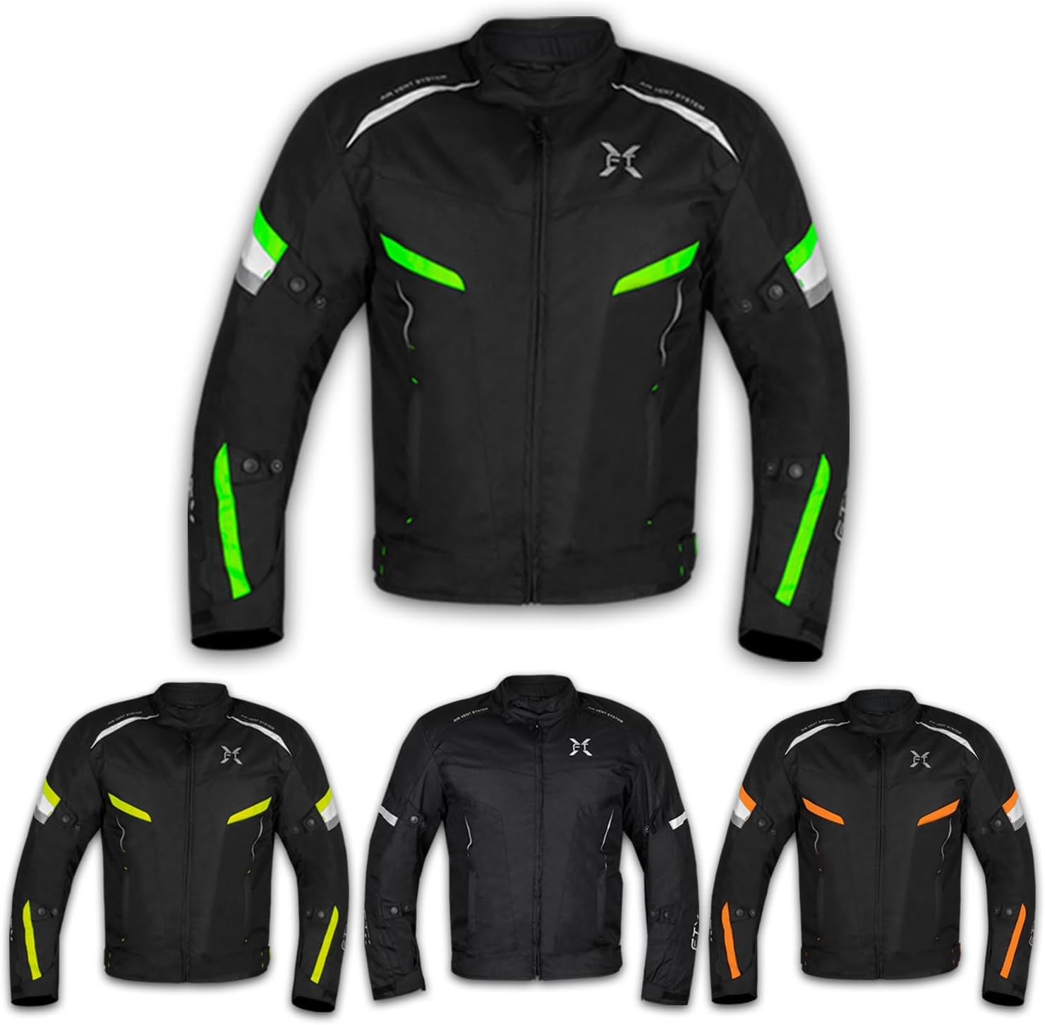 Chaqueta de motocicleta para hombre, impermeable, con tecnología CE resistente al viento, chaqueta de seguridad para hombre