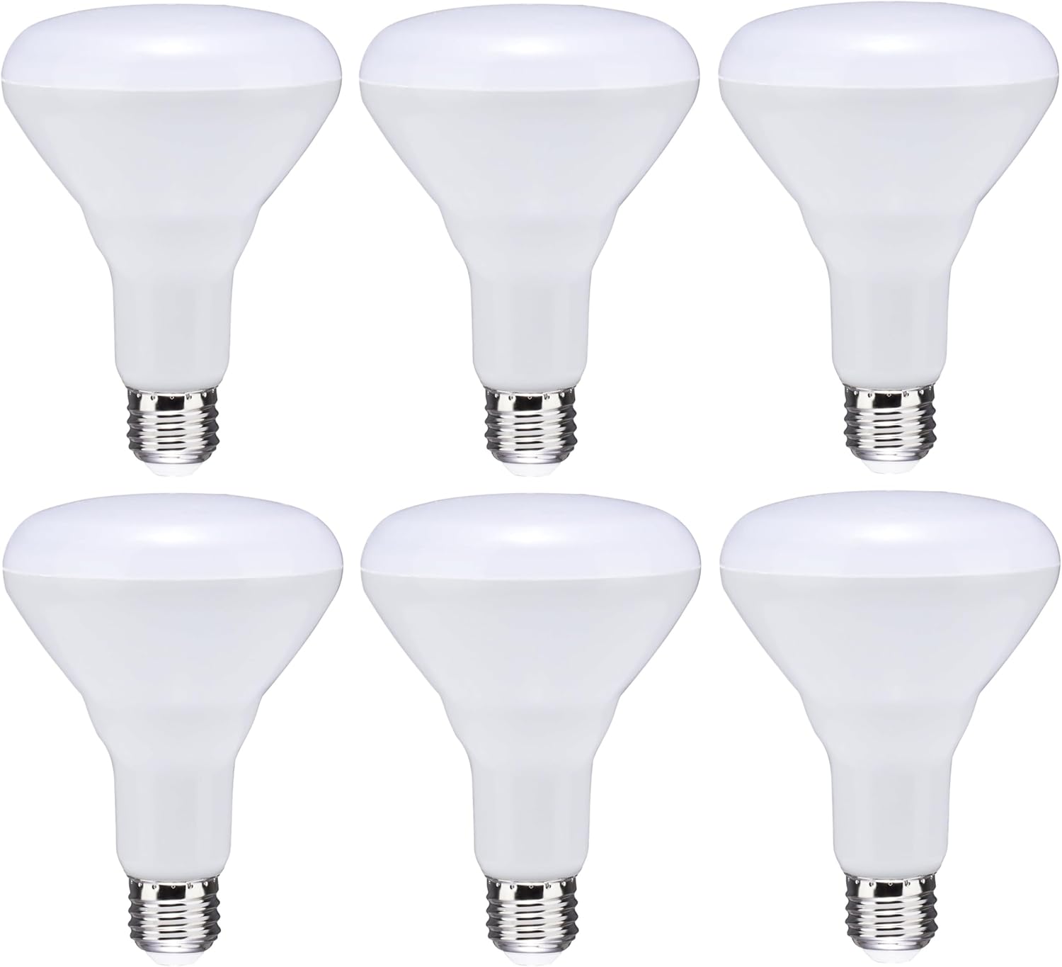 Satco S11472 Lámparas reflectoras LED BR30, 65 W de repuesto, blanco, 8.5 vatios, paquete de 6